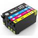The picture showcases a sleek cyan ink cartridge with the label TSW Ink Cartridges Compatible Epson 407X C13T07U240. The cartridge has a high page yield of 1900 pages and is specifically designed for inkjet printers. Its vibrant hue and efficient design make it a top choice for printing projects.