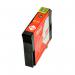 A vibrant red ink cartridge designed for Epson inkjet printers. The compact size holds 17ml of high-quality ink. The sleek design and clear packaging make it easily identifiable.