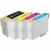 The picture shows a set of TSW ink cartridges in vibrant black color. The cartridges are compatible with Epson printers and have a label that says 27XL. The estimated page yield for these cartridges is 1100 pages.