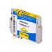 The photo features a package of TSW ink cartridges compatible with Epson inkjet printers. The cartridges are bright yellow, contain 14ml of ink, and have the code C13T34644010 printed on them.