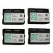 A close-up photo of four sleek black ink cartridges for HP printers. Each cartridge is labeled with the color and page yield, showing compatibility with high capacity printing. Bold white text reads TSW Ink Cartridges Compatible HP MultiPack.