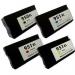 The image shows a pack of TSW ink cartridges compatible with HP printers. The pack contains black, cyan, magenta, and yellow cartridges, each with a page yield of more than 2300 pages. The cartridges are neatly arranged in the pack, with clear labels and vibrant colors.