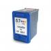 This photo shows a set of TSW ink cartridges in colour, specifically compatible with the HP C6657AE 57 model. Each cartridge has a page yield of 400 pages and is labeled with the code CC6657A.