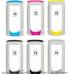 This picture features TSW ink cartridges, designed to be compatible with HP Inkjet printers. The ink is a vibrant magenta color and each cartridge holds 130ml of ink.