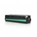 The image shows a stack of TSW ink cartridges in vibrant cyan color. The compatible cartridges are designed to fit Hewlett Packard printers and have a page yield of 1800. Perfect for high-quality color printing needs.