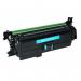 The photograph features TSW Ink Cartridges Compatible with HP Toner 653A, specifically the CF321A model in a vibrant, cyan color. The cartridges have a high page yield of 16500 and are visibly marked with the CCF321A designation.