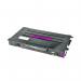 The photo features a sleek and compact TSW ink cartridge for Samsung CLP510D5M ELS in a vibrant magenta color. With a 5000 page yield, this cartridge is designed to produce high-quality prints, making it an ideal choice for any printing needs.