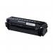 This picture features a set of TSW ink cartridges for Samsung printers. The compatible toner is in the color black and has a yield of 8000 pages. The model number is K503L and the brand is CLT-K503LELS.