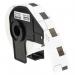 This picture shows a pack of TSW label tapes that are compatible with Brother DK11221. The tapes are black on a white background and measure 23mmx23mm. The packaging is labeled with the product information.