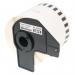The picture shows a roll of TSW Brother laminated labels, specifically designed to be compatible with Brother DK22205 printers. The labels are black on white and measure 62mmx30.48m. These labels are perfect for organizing and labeling various items.