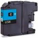 The image shows a pack of TSW ink cartridges, specifically the Cyan color, compatible with Brother LC12E. These cartridges have a 1200-page yield and are labeled as CLC12EC. They are neatly packaged and ready to use in your printer.