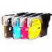 The TSW Ink Cartridges Compatible Brother LC225XLY Yellow has a vibrant yellow color and a sleek design. It has a high yield of 1200 pages, making it ideal for heavy printing needs. The cartridge is labeled with clear white text and has easy-to-use installation.