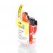 The photograph captures TSWs ink cartridges in a vibrant shade of yellow, specifically designed to be compatible with Brother printers. The page yield of 550 pages is highlighted, showcasing its high capacity. The label of LC3217Y can be seen on the packaging.