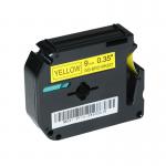 Compatible Brother MK621BZ Black on Yellow Label Tape 9mm/8m  CMK621