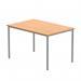 This rectangular multi-use table features a Norwegian beech and silver core design. Its sleek and modern look is perfect for any office setting. The solid wood top is durable and the silver legs add a touch of elegance. Its size of 1200x800 makes it perfect for any workspace.