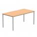 OFFICE RECTANGULAR MULTI-USE TABLE 1600X800 NORWEGIAN BEECHSILVER CORE1680MPTBCHSV