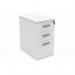 A sleek and compact office storage unit, perfect for organizing your workspace. This desk high pedestal features a modern arctic white finish and measures 600 deep. Its a functional and stylish addition to any office environment.