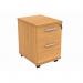 The TC Group Mobile Pedestals feature a sleek and modern design with a Norwegian Beech finish. The under desk storage unit has 2 drawers for convenient organization and easy access. It seamlessly blends into any office space, providing both functionality and style.