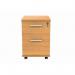 MOBILE UNDER DESK OFFICE STORAGE UNIT 2 DRAWERS NORWEGIAN BEECH COREUDM2BCH