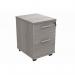 This photo features the TC Group Mobile Pedestals, a sleek and modern storage unit designed for office spaces. With a convenient under-desk design, it features 2 drawers for easy organization. The unit is finished in a contemporary Alaskan grey oak.