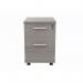MOBILE UNDER DESK OFFICE STORAGE UNIT 2 DRAWERS ALASKAN GREY OAK COREUDM2GOAK
