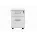 MOBILE UNDER DESK OFFICE STORAGE UNIT 2 DRAWERS ARCTIC WHITE COREUDM2WHT