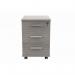 MOBILE UNDER DESK OFFICE STORAGE UNIT 3 DRAWERS ALASKAN GREY OAK COREUDM3GOAK