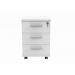MOBILE UNDER DESK OFFICE STORAGE UNIT 3 DRAWERS ARCTIC WHITE COREUDM3WHT