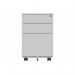 STEEL MOBILE UNDER DESK OFFICE STORAGE UNIT 3 DRAWERS SILVER COREUSMP3SV