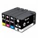 The photograph displays a vibrant yellow ink cartridge with the label TSW Ink Cartridges Compatible and the model number PGI1500XL. It has a smooth and glossy outer casing and is designed for use with a Canon printer. The packaging indicates a high page yield of 935 pages.