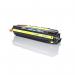 This photograph features a package of TSW ink cartridges in striking yellow color. The cartridges are compatible with HP Q2672A and boast a high page yield of 4000 pages. Perfect for those in need of quality ink for their printing needs.