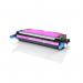 The photo features a set of TSW ink cartridges in vibrant magenta color. Each cartridge is compatible with HP Q6473A, Canon 711, and has a yield of 4000 pages. The packaging is sleek and professional, with clear labeling and easy-to-follow instructions.