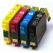 The image shows a set of yellow TSW ink cartridges compatible with Epson C13T16344010, labeled as 16XL. Each cartridge has a 450-page yield and is in a sleek black packaging. The cartridges have the CT1634 model number printed on them.