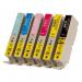 The photograph shows a vibrant magenta ink cartridge, labeled TSW Ink Cartridges Compatible Epson 24XL, with a page yield of 740 pages. The cartridge is sleek and modern, with a clean design and clear labeling. The color and quality of the ink are evident in the photo, making it appealing to potential buyers.