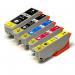 The photo shows a pack of TSW ink cartridges in vibrant yellow. The cartridges are compatible with Epson printers and have a high page yield of 700 pages. They are labeled with the model number CT2634.