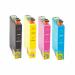 The photo shows a pack of TSW ink cartridges, specifically the Epson C13T29944010 29XL Yellow model. The label indicates a 14ml capacity and a page yield of 450 pages. The cartridges are neatly packaged and appear to be in new condition.