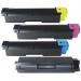 This image features TSW Ink Cartridges Compatible with Kyocera Mita printers. The ink is cyan in color and has a yield of 6000 pages. It is specifically designed for use with the TK5270C laser toner.