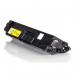 The photograph shows a yellow TSW ink cartridge compatible with Brother TN329Y and TN900Y. It has a page yield of 6000 and is labeled as CTN329Y. The cartridge is filled with yellow toner and is ready for use.