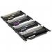 This photograph shows a set of TSW ink cartridges that are compatible with HP W2071A 117A cyan toner. The cartridges have a page yield of 700 and are labeled CW2071A.