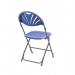 TITAN LINKING FAN BACK FOLDING CHAIR BLUE TCFAFC2LK-B