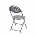 TITAN LINKING FAN BACK FOLDING CHAIR CHARCOAL TCFAFC2LK-C