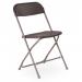 This photo features sleek titanium folding chairs with a charcoal flat back design. The chairs are compact and easily foldable, making them ideal for any event or space.