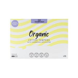 Image of Care and Protect Organic Cotton Applicator Tampon Regular 6-9g x16