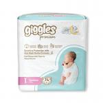 Giggles Newborn Nappies 2-5kg (Pack of 74) 2100 TSL20693