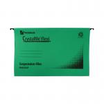 Rexel Crystalfile Flexi Standard Suspension Files Foolscap Green (Pack of 50) 3000040 TW13771