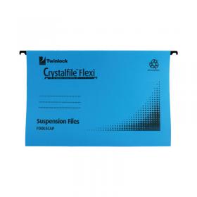 Rexel Crystalfile Flexi Standard Foolscap Blue (Pack of 50) 3000041 TW13772