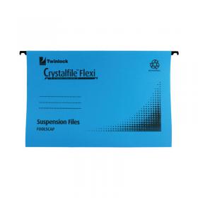 Rexel Crystalfile Flexi Standard Foolscap Blue (50 Pack) 3000041 TW13772