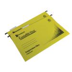 Rexel Crystalfile Flexi Standard Foolscap Yellow (Pack of 50) 3000043 TW13774