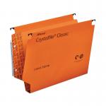 Rexel Crystalfile Classic 30mm Lateral File Orange(Pack of 25) 3000110 TW17768