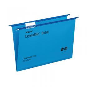 Rexel Crystalfile Extra 15mm Suspension File Blue (Pack of 25) 70630 TW70630